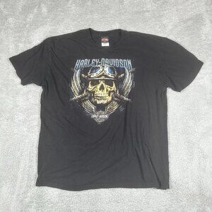 Vintage‎ Harley Davidson Motor Cycles T-Shirt 2XL Black Fargo ND
